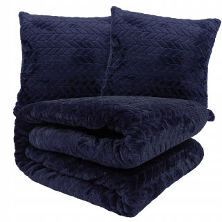 Prikrývka - KONTRASTNÝ polyesterový prehoz 220 cm x 200 cm odtiene zelenej